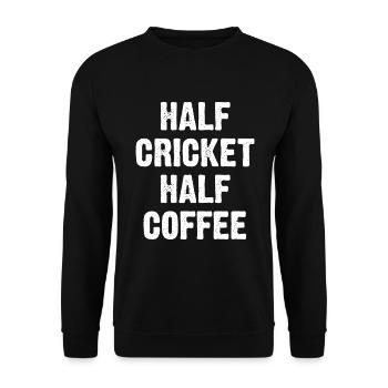 Half Cricket Half Coffee - Unisex Sweatshirt - black - Front - Alina (178cm) & Michal (187cm)
