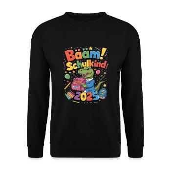 Écolier 2025 Inscription à l’école Retour à l’école - Sweat-shirt Unisexe - noir - Devant - Alina (178cm) & Michal (187cm)