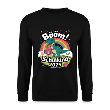 Écolier 2025 Inscription à l’école Retour à l’école - Sweat-shirt Unisexe - noir - Devant - Alina (178cm) & Michal (187cm)