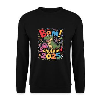 Écolier 2025 Inscription à l’école Retour à l’école - Sweat-shirt Unisexe - noir - Devant - Alina (178cm) & Michal (187cm)