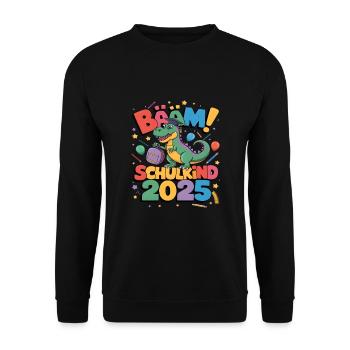 Écolier 2025 Inscription à l’école Retour à l’école - Sweat-shirt Unisexe - noir - Devant - Alina (178cm) & Michal (187cm)