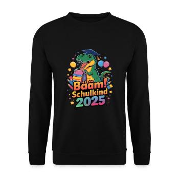 Écolier 2025 Inscription à l’école Retour à l’école - Sweat-shirt Unisexe - noir - Devant - Alina (178cm) & Michal (187cm)