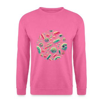Le monde microscopique des microbes - Sweat-shirt Unisexe - rose - Devant