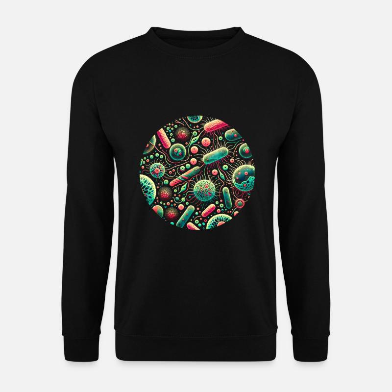 Mikroskopische Welt der Mikroben - Unisex Pullover - Schwarz