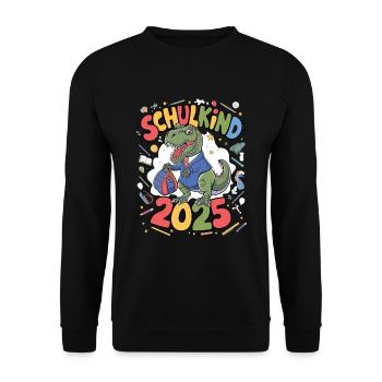 School Child 2025 School Enrollment Back to School - Unisex Sweatshirt - black - Front - Alina (178cm) & Michal (187cm)