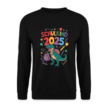School Child 2025 School Enrollment Back to School - Unisex Sweatshirt - black - Front - Alina (178cm) & Michal (187cm)