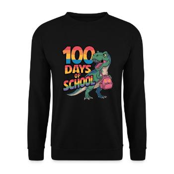 100e jour d’école 100 jour d’école des enfants - Sweat-shirt Unisexe - noir - Devant - Alina (178cm) & Michal (187cm)