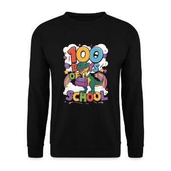 100th Day Of School 100 Day Of School Kids - Unisex Sweatshirt - black - Front - Alina (178cm) & Michal (187cm)