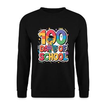 100th Day Of School 100 Day Of School Kids - Unisex Sweatshirt - black - Front - Alina (178cm) & Michal (187cm)