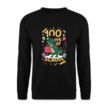 100e jour d’école 100 jour d’école des enfants - Sweat-shirt Unisexe - noir - Devant - Alina (178cm) & Michal (187cm)