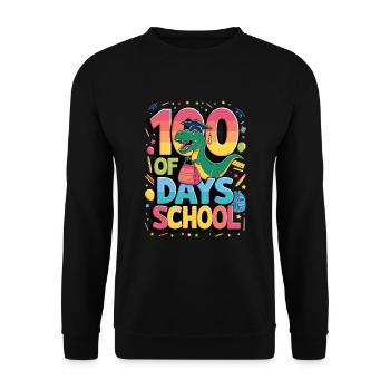 100th Day Of School 100 Day Of School Kids - Unisex Sweatshirt - black - Front - Alina (178cm) & Michal (187cm)