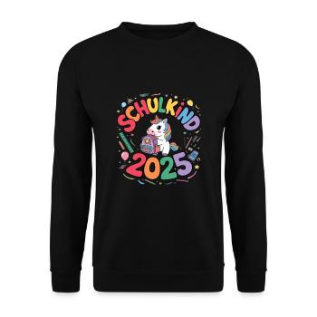 School Child 2025 School Enrollment Back to School - Unisex Sweatshirt - black - Front - Alina (178cm) & Michal (187cm)