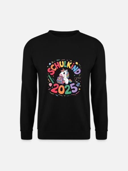 Schulkind 2025 Einschulung Schulanfang - Unisex Pullover - Schwarz