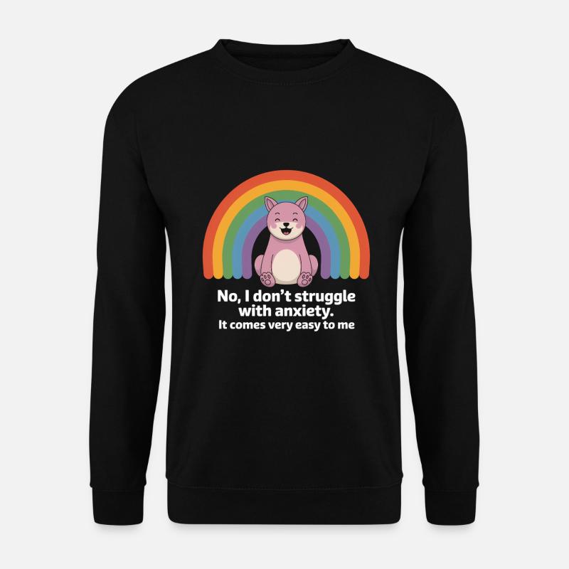 Lustiger Spruch über Angst - Unisex Pullover - Schwarz