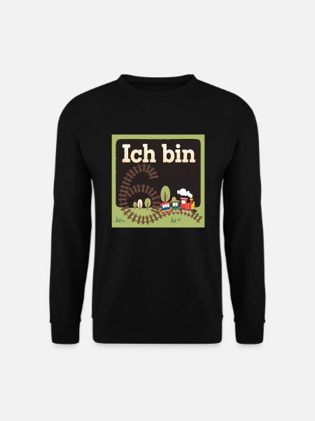 Ich bin 6 Zug Eisenbahn 6. Geburtstag - Unisex Pullover - Schwarz