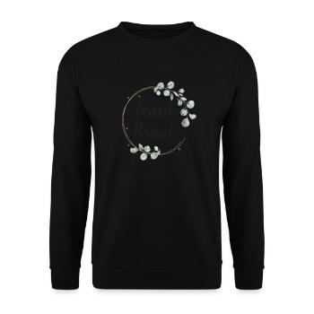Team Bride Bridesmaids Eucalyptus Bachelor Party Wedding - Unisex Sweatshirt - black - Front - Alina (178cm) & Michal (187cm)