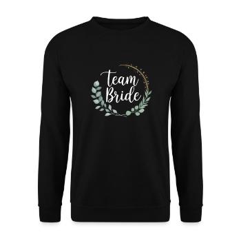 Équipe Mariée Demoiselles d’honneur Eucalyptus Enterrement de vie de garçon Mariage - Sweat-shirt Unisexe - noir - Devant - Alina (178cm) & Michal (187cm)