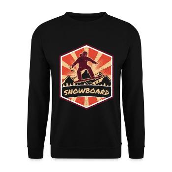 Snowboard Propaganda | Wintersport Schnee Winter - Unisex Pullover - Schwarz - Vorne - Alina (178cm) & Michal (187cm)