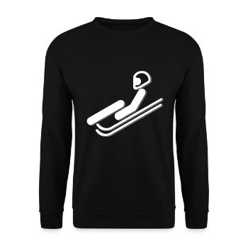 Toboggan luge toboggan run shirt gift - Unisex Sweatshirt - black - Front - Alina (178cm) & Michal (187cm)