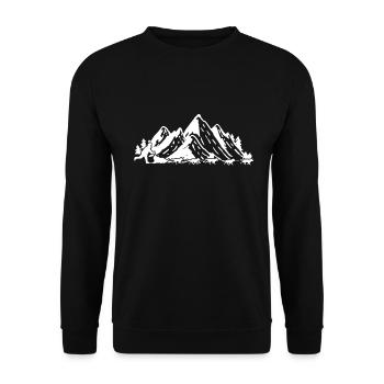 Hundeschlitten Wintersport Shirt Geschenk - Unisex Pullover - Schwarz - Vorne - Alina (178cm) & Michal (187cm)