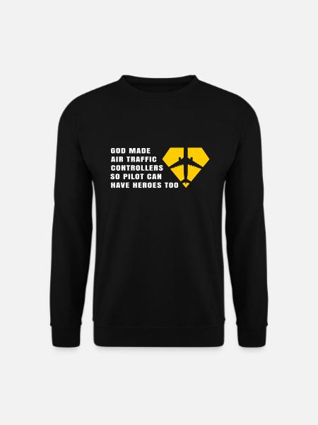 Fluglotse Shirt Geschenk Flugverkehrsleiter Lotse - Unisex Pullover - Schwarz
