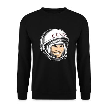 Juri Gagarin Astronaut Sowjetunion - Unisex Pullover - Schwarz - Vorne - Alina (178cm) & Michal (187cm)