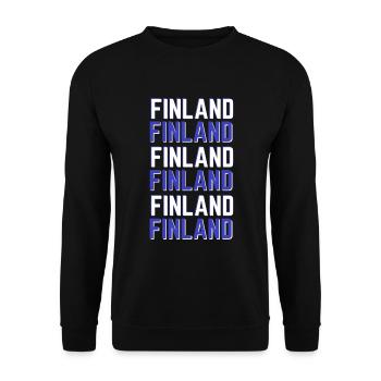 Finlande - Sweat-shirt Unisexe - noir - Devant - Alina (178cm) & Michal (187cm)