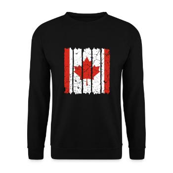 Flag of Canada - Unisex Sweatshirt - black - Front - Alina (178cm) & Michal (187cm)