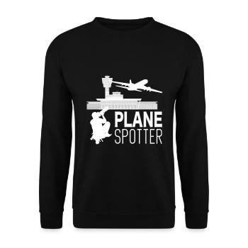 Avions Planespotter regarder cadeau cool - Sweat-shirt Unisexe - noir - Devant - Alina (178cm) & Michal (187cm)