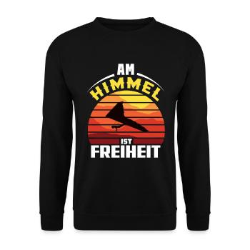 Drachenfliegen Drachenflieger Drachen - Unisex Pullover - Schwarz - Vorne - Alina (178cm) & Michal (187cm)