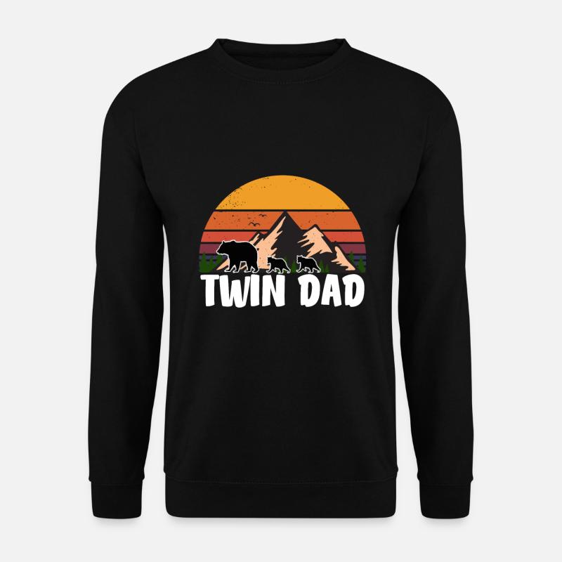 Papa Zwillinge Zwillingspapa Twins Geschenk - Unisex Pullover - Schwarz