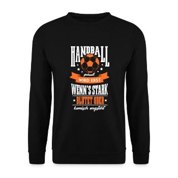 Joueur de handball Handball joueur de handball disant - Sweat-shirt Unisexe - noir - Devant - Alina (178cm) & Michal (187cm)
