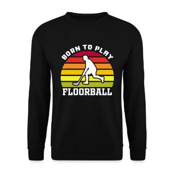 Floorball floorball joueur de floorball hockey - Sweat-shirt Unisexe - noir - Devant - Alina (178cm) & Michal (187cm)