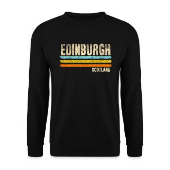 Edinburgh Schottland - Unisex Pullover - Schwarz - Vorne - Alina (178cm) & Michal (187cm)