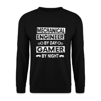 Ingénieur en mécanique Ingénieur en mécanique Gamer - Sweat-shirt Unisexe - noir - Devant - Alina (178cm) & Michal (187cm)