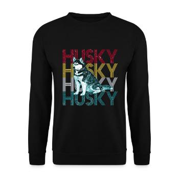 Husky - Sweat-shirt Unisexe - noir - Devant - Alina (178cm) & Michal (187cm)