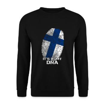 Finland is in my DNA - Unisex Sweatshirt - black - Front - Alina (178cm) & Michal (187cm)