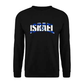 Israel - Unisex Sweatshirt - black - Front - Alina (178cm) & Michal (187cm)