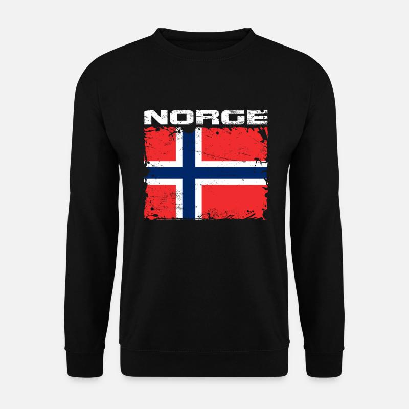 Norwegen Flagge auf norwegisch - Unisex Pullover - Schwarz