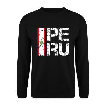 Peru - Unisex Sweatshirt - black - Front - Alina (178cm) & Michal (187cm)