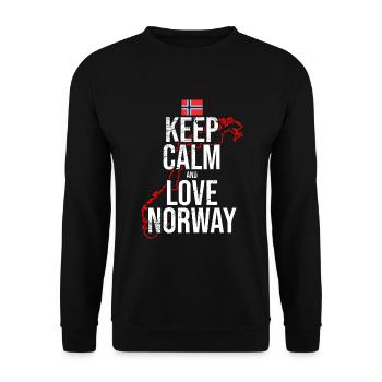 I love norway - Unisex Sweatshirt - black - Front - Alina (178cm) & Michal (187cm)