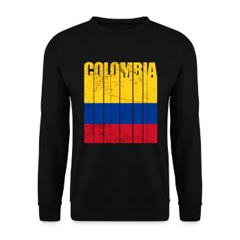 Kolumbien Flagge - Unisex Pullover - Schwarz - Vorne - Alina (178cm) & Michal (187cm)