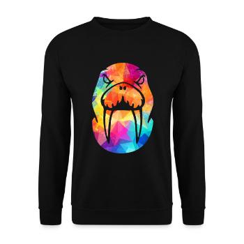 walrus - Unisex Sweatshirt - black - Front - Alina (178cm) & Michal (187cm)
