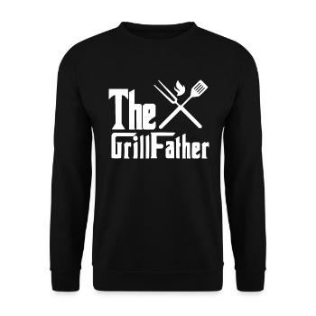 The Grillfather - Unisex Pullover - Schwarz - Vorne - Alina (178cm) & Michal (187cm)