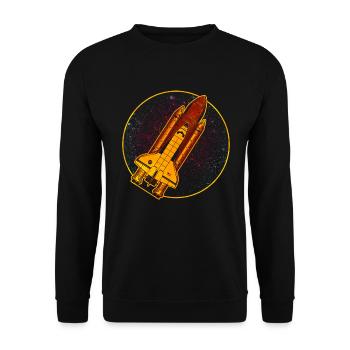 Navette spatiale fusée vaisseau spatial - Sweat-shirt Unisexe - noir - Devant - Alina (178cm) & Michal (187cm)