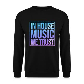 House Music - Sweat-shirt Unisexe - noir - Devant - Alina (178cm) & Michal (187cm)