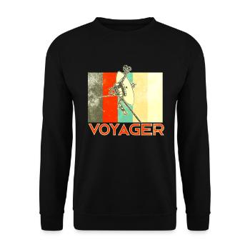 Voyager Raumsonde - Unisex Pullover - Schwarz - Vorne - Alina (178cm) & Michal (187cm)