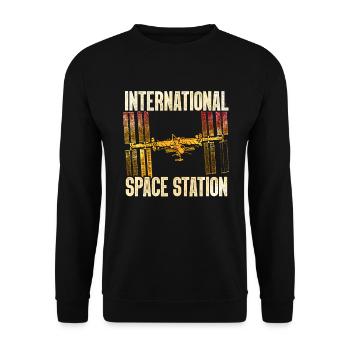 ISS - International Space Station - Unisex Sweatshirt - black - Front - Alina (178cm) & Michal (187cm)