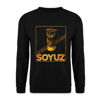 Sojus Raumschiff Sowjetunion - Unisex Pullover - Schwarz - Vorne - Alina (178cm) & Michal (187cm)