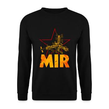 Raumstation Mir Sowjetunion - Unisex Pullover - Schwarz - Vorne - Alina (178cm) & Michal (187cm)